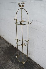 Hollywood Regency Brass Painted Finish Display Shelving Etagere 5460