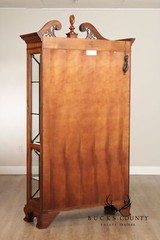 Henkel Harris Georgian Style Pair of Mahogany Display Case Cabinets