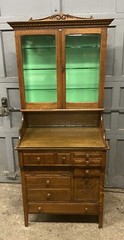 VICTORIAN OAK DENTAL MEDICAL CABINET, W.D. ALLISON CO.