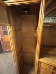 antique french art nouveau liquor cabinet burled elm curio cupboard 1920