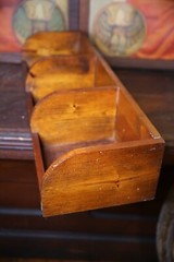 Vintage wood cubby apothecary parts Seed bin storage organizer box Antique