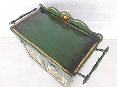 Antique Signed Peter Ompir Hand Paint Wash Stand
