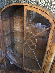 Vintage 1930s Art Deco China Vitrine Cabinet