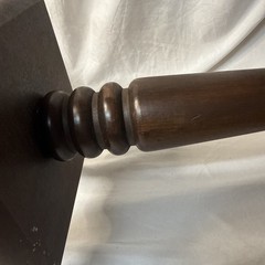 MCM Turned Wood Sewing Spool Knit Yarn Tray Stand Magazine Plant Storage Handle