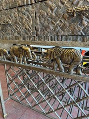 Authentic Maitland-Smith Vintage Elephant Bar Cabinet