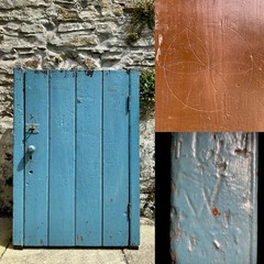 Rare Antique Early 19th C. Welsh Cupboard With Apotropaic Marian Mark & Hexafoil