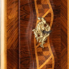 20th Century Pair of Large Rococo Inlaid Marquetry Cabinets, Sweden