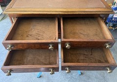 Antique American Clark’s O.N.T. Oak Spool Cabinet /Mercantile Desk, c. 1892 ….