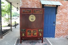 Chinese Antique 4 Drawer 4 Door Armoire / Cabinet