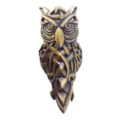 4Pcs Vintage Solid Brass Barn Owl Corner Protector Decor Shelf Cabinet Hardware