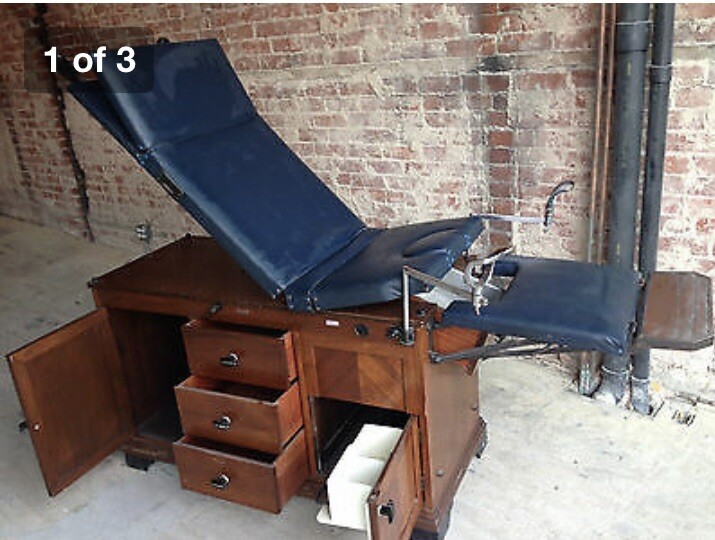 W.D. Allison CO Female exam table 1930s