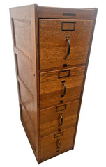 Antique Tiger Oak Filing Cabinet H.S Crocker San Francisco four Drawers c1905