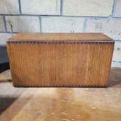 Antique Yawman & Erbe N.Y Oak Wood 1-Drawer Card Catalog Index File Cabinet Box