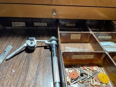 Vintage Portable 8 Drawer Dentist Cabinet w/ American Dental Tools & Accessories