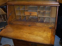 Early 1900’s Quartersawn Oak Drop Front Secretary Buffet/Hutch (BF1)