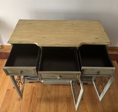 Vintage Style Distressed Wood Cabinet