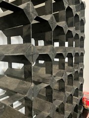 Antique Barthes-Roberts Ltd 144 Bottle Wine Rack Pine and Metal