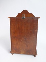 Antique Small Wooden Cabinet with Bronze Ornaments & Carved Details, Art Nouveau