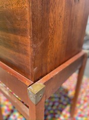Vintage Standing Mahogany Wine Rack