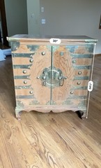 Oriental Vintage Cabinet with Brass Hardware.