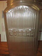 HOOSIER CABINET ORIGINAL SQUARE COFFEE SPICE JAR LOT # 17-G