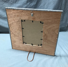 VTG Salvage 4×6 Oval Photo Galvanized Pool Metal Picture Frame Old 1682-25B