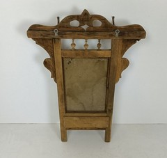 antique comb wall hanging cabinet mirror hallway shaving cabinet hooks