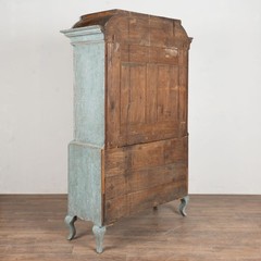 Early 19th Century Swedish Blue Painted Pine Display Cabinet