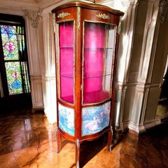 French Louise XV style Ormolu Vernis Martin Cabinet