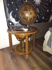 14th Century Globe In Latin With A Hidden Liquor Hutch