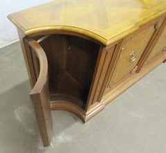 Vintage Traditional 80 in. Burled Wood Sideboard