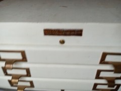 ANTIQUE SHAW WALKER STACKING CARD CATALOG FILE CABINET FLAT DRAWERS TOP PART