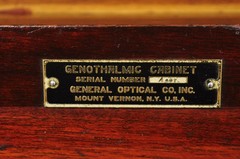 Antique General Optical Mahogany Ophthalmic Cabinet Roll Top Medical Work Desk