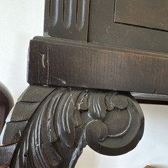 Mahogany Chippendale Style China Press with Oval Inlay and Cabriole Legs
