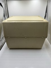 Vintage Mid Century Stackable Plastic File Cabinet Tuf-file 2 by Staco Tan