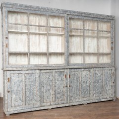 19th Century Large Swedish Pine Display Cabinet Bookcase