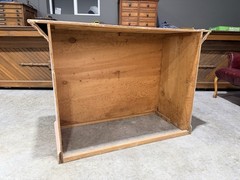Vintage Store Counter Country Rustic Kitchen Island Desk Pink Antique wood Stand