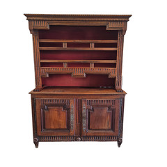 19th C Country French Walnut Cupboard With Iron Hardware