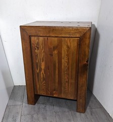 Vintage Handcrafted Rustic Farmhouse Reclaimed Wood Kitchen Bedside Cabinet Door