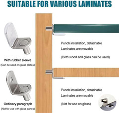 50 Pcs Shelf Support Pegs, 1/4 Inch (6.35mm) Metal Shelf Pins for Wood Shelves