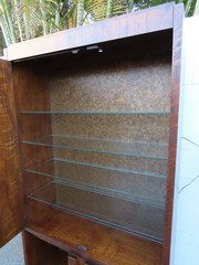 Brutalist Lane Mid Century Modern Bookshelf Display China Cabinet 6303