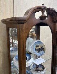 63665 Mahogany Curio Cabinet China Showcase Bookcase