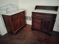 Abernathy Eastlake Antique Cabinets Rare 1880s Furniture Wash Stands Dry Sinks