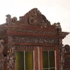 Antique Neo-Renaissance Style Cupboard Wood XIX Century