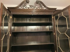 Antique Mohogany Break front With Chippendale Detail