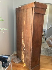 Antique Rustic Anglo Indian Almirah Armoire Storage Cabinet 2 Shelves