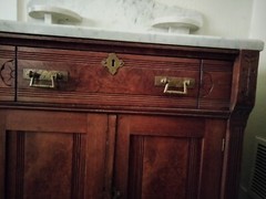 Abernathy Eastlake Antique Cabinets Rare 1880s Furniture Wash Stands Dry Sinks