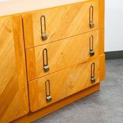 Mid Century Danish Modern Credenza Dresser Cabinet 6 Drawers Blonde Canadian Mcm