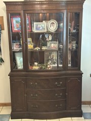 Duncan Phyfe Buffet China Cabinet Bow Front