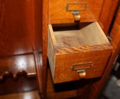 Antique Oak Gun Cabinet – original finish
